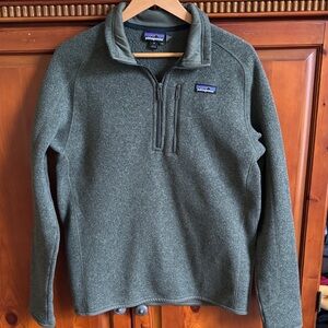 Patagonia Olive Quarter-Zip Fleece